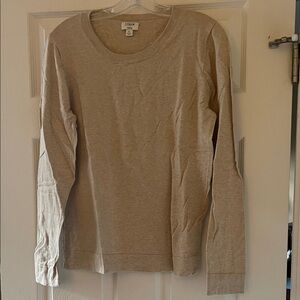 J. Crew Light Tan Long Sleeve Top